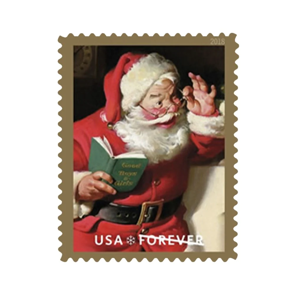 2018 USPS Classic Santa Sparkling Holidays Stamps