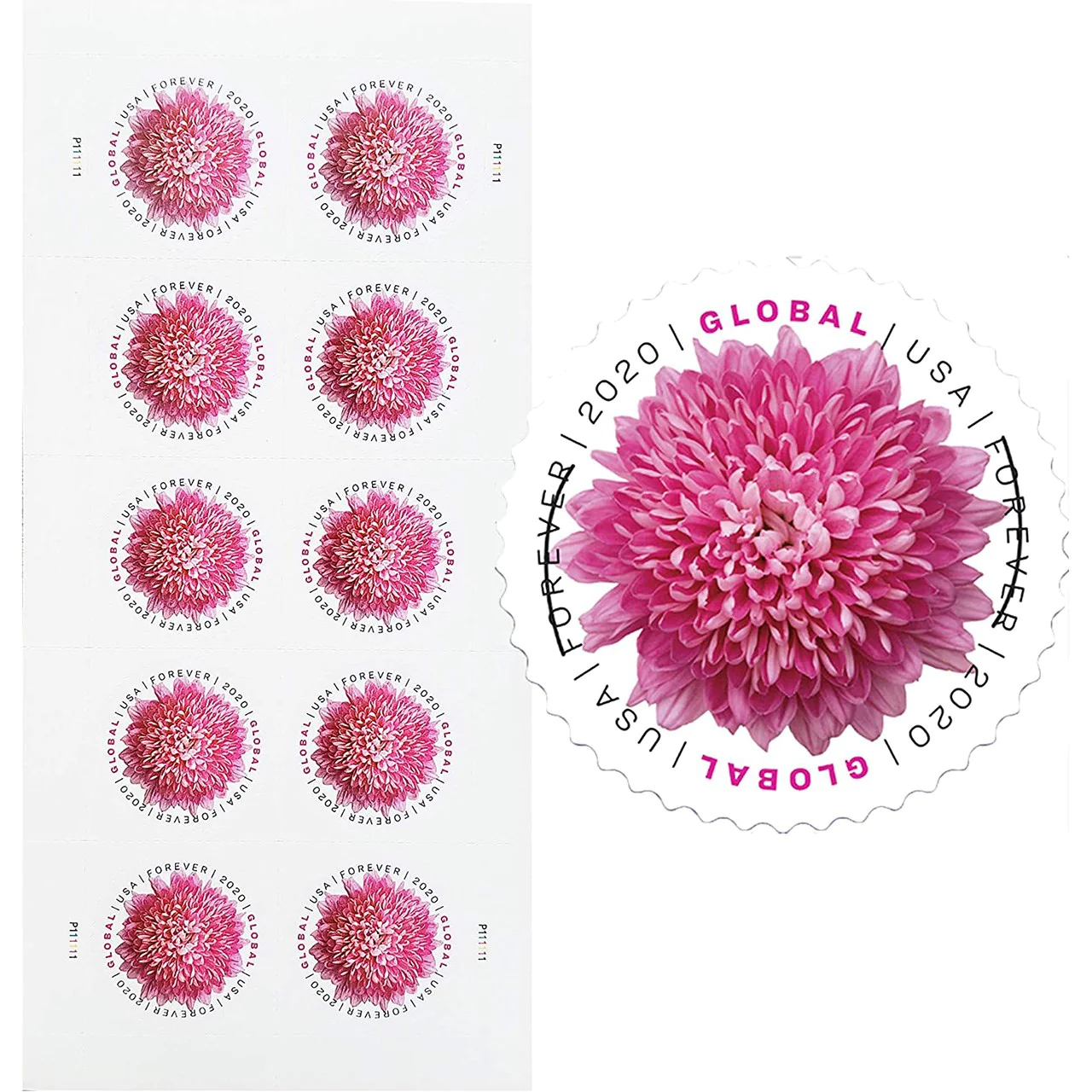 2020 Chrysanthemum Stamps 100pcs/Pack