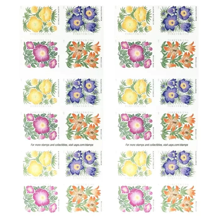 2022 Mountain Flora Stamps 100pcs/Pack