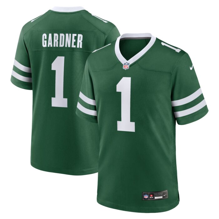 Men’s New York Jets Ahmad Sauce Gardner Nike Legacy Green Game Jersey