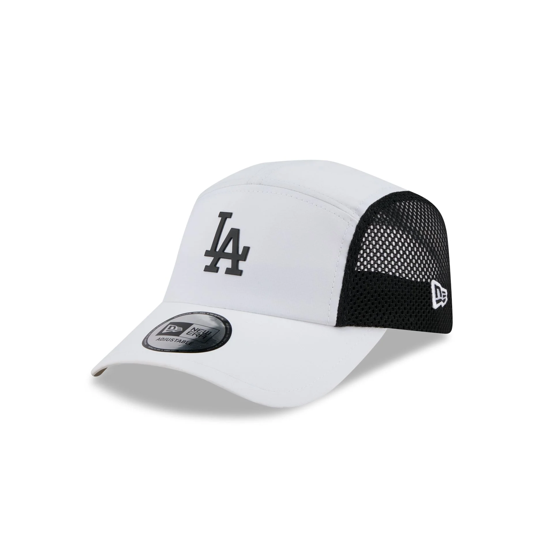 Los Angeles Dodgers White Poly Runner Adjustable Hat