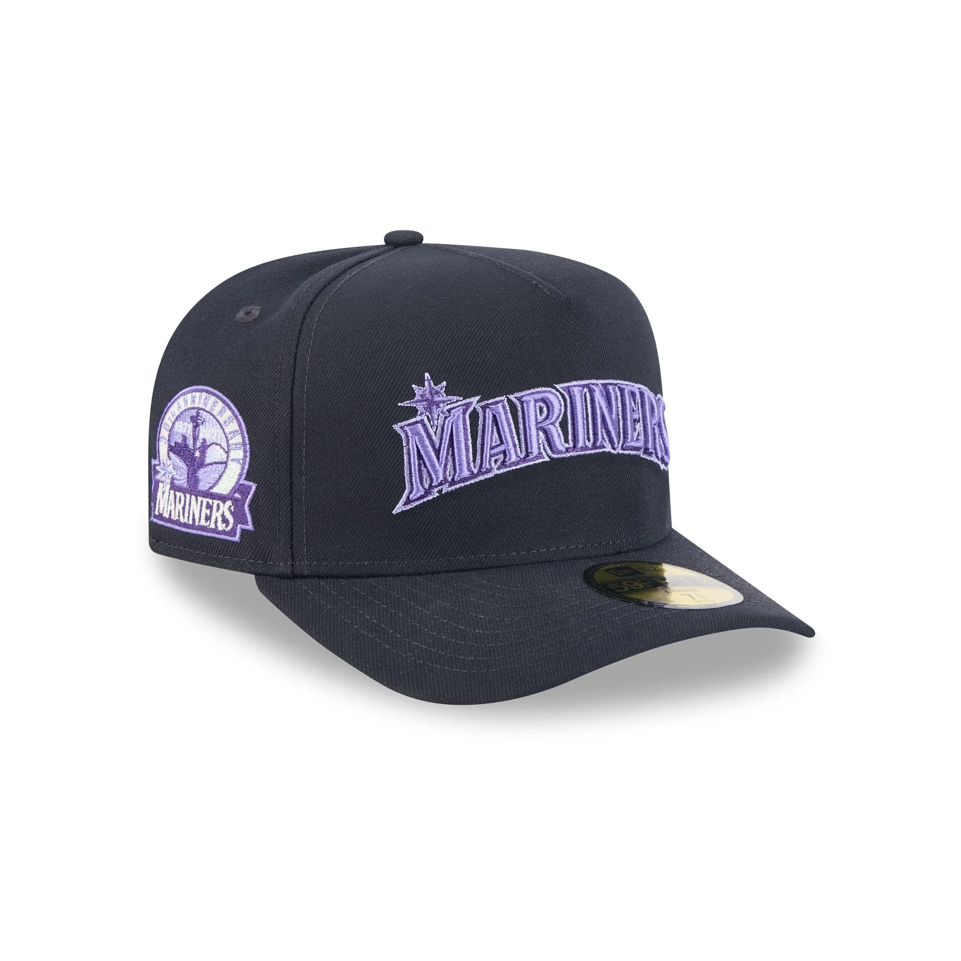 Seattle Mariners Navy Lavender 59FIFTY A-Frame Fitted Hat
