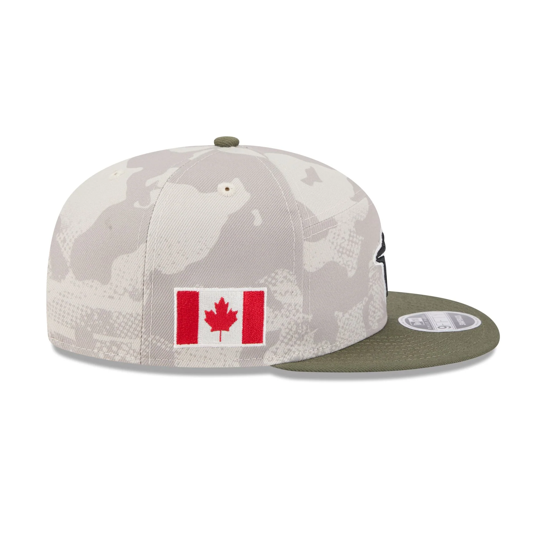 Toronto Blue Jays Armed Forces Day 2025 Split Panel 9FIFTY Snapback Hat