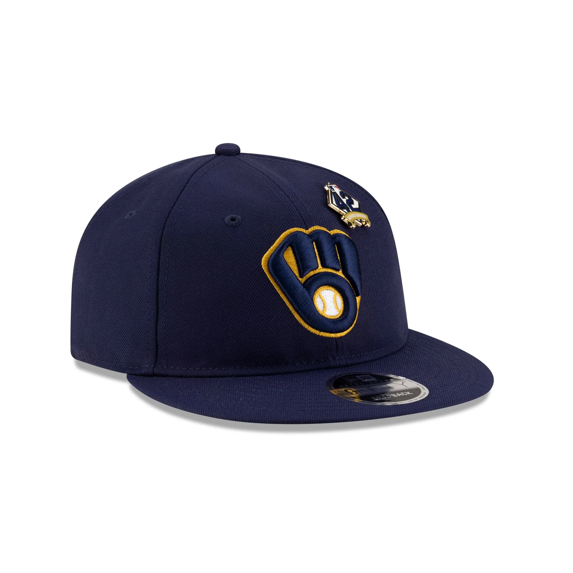 Milwaukee Brewers Jackie Robinson Day 2025 Retro Crown 9FIFTY Snapback Hat