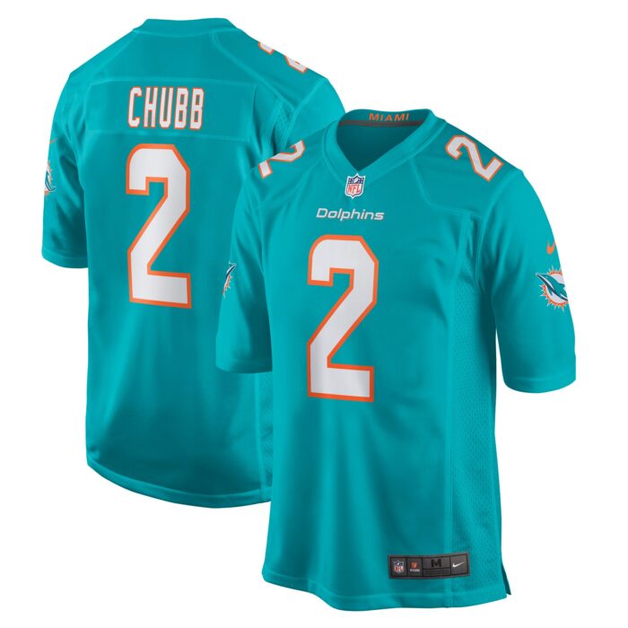 Men’s Miami Dolphins Bradley Chubb Nike Aqua Game Player Jersey