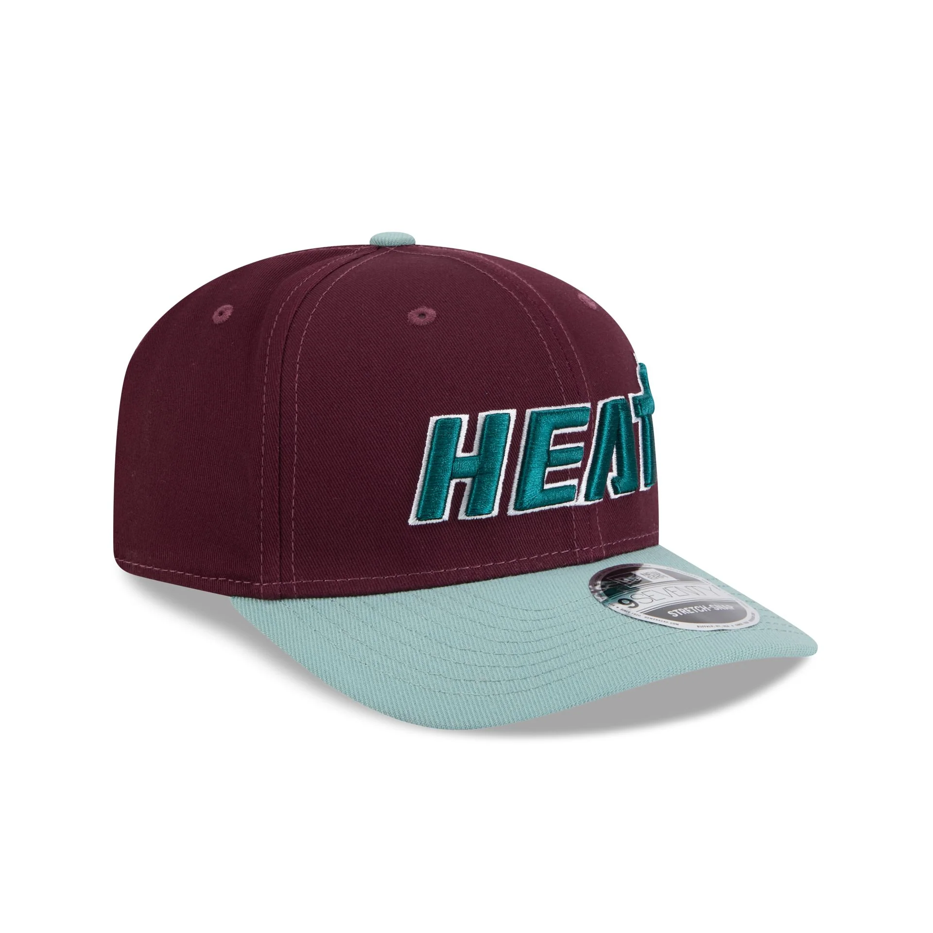 Miami Heat Maroon 9SEVENTY Stretch-Snap Hat