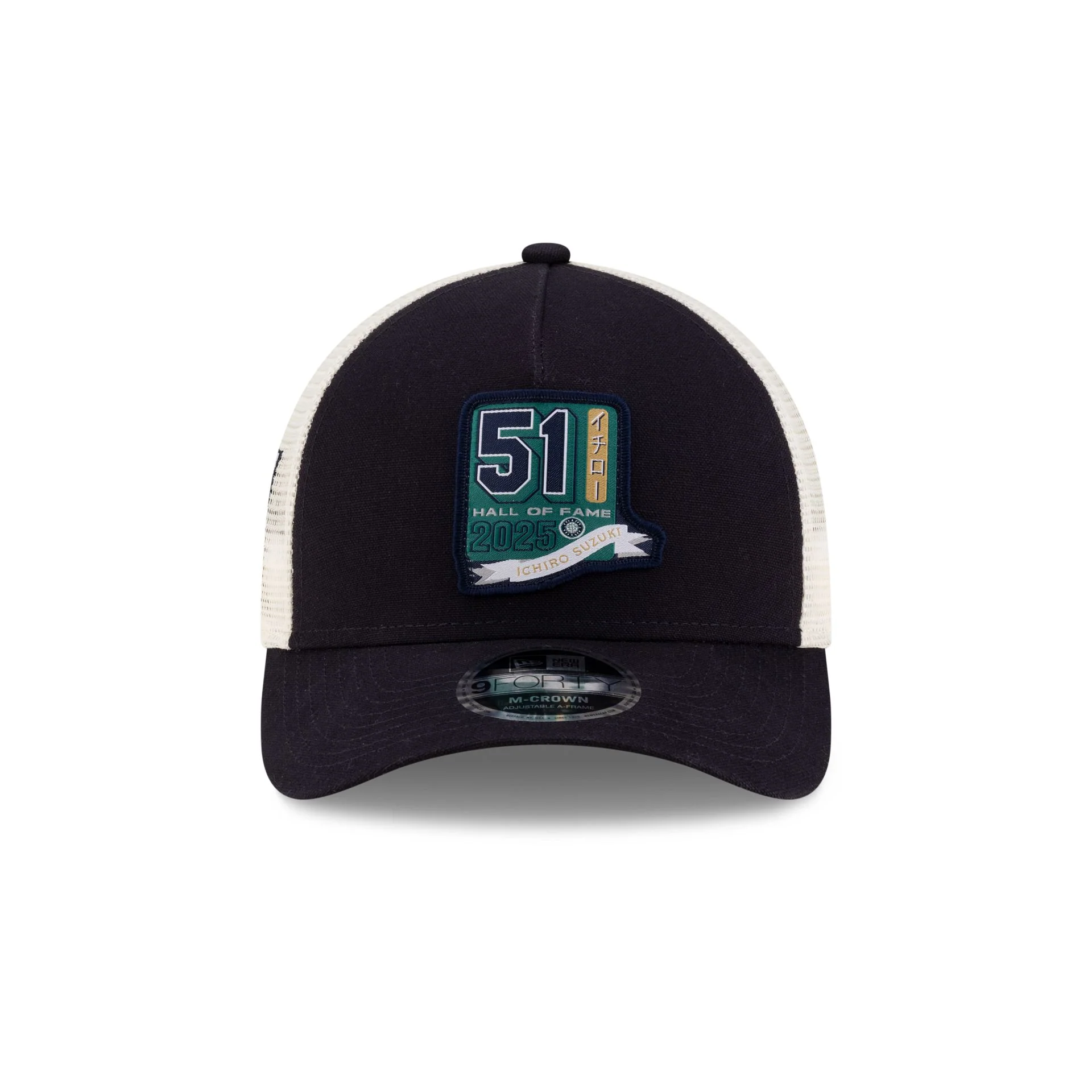 Seattle Mariners Hall of Fame 2025 Ichiro Suzuki 9FORTY M-Crown A-Frame Trucker Hat