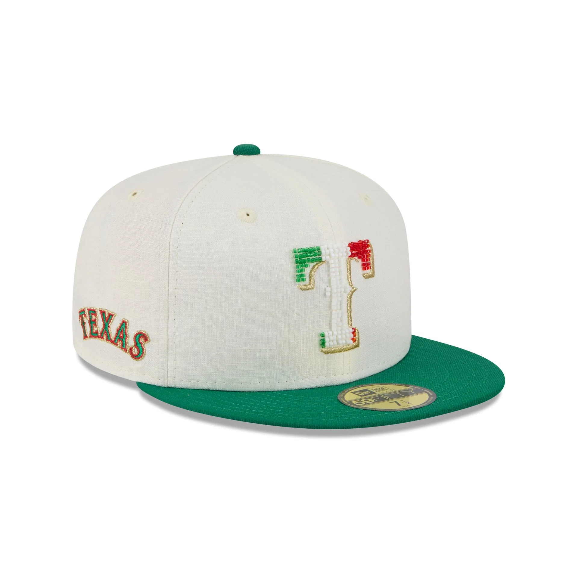 Texas Rangers Beaded Linen 59FIFTY Fitted Hat