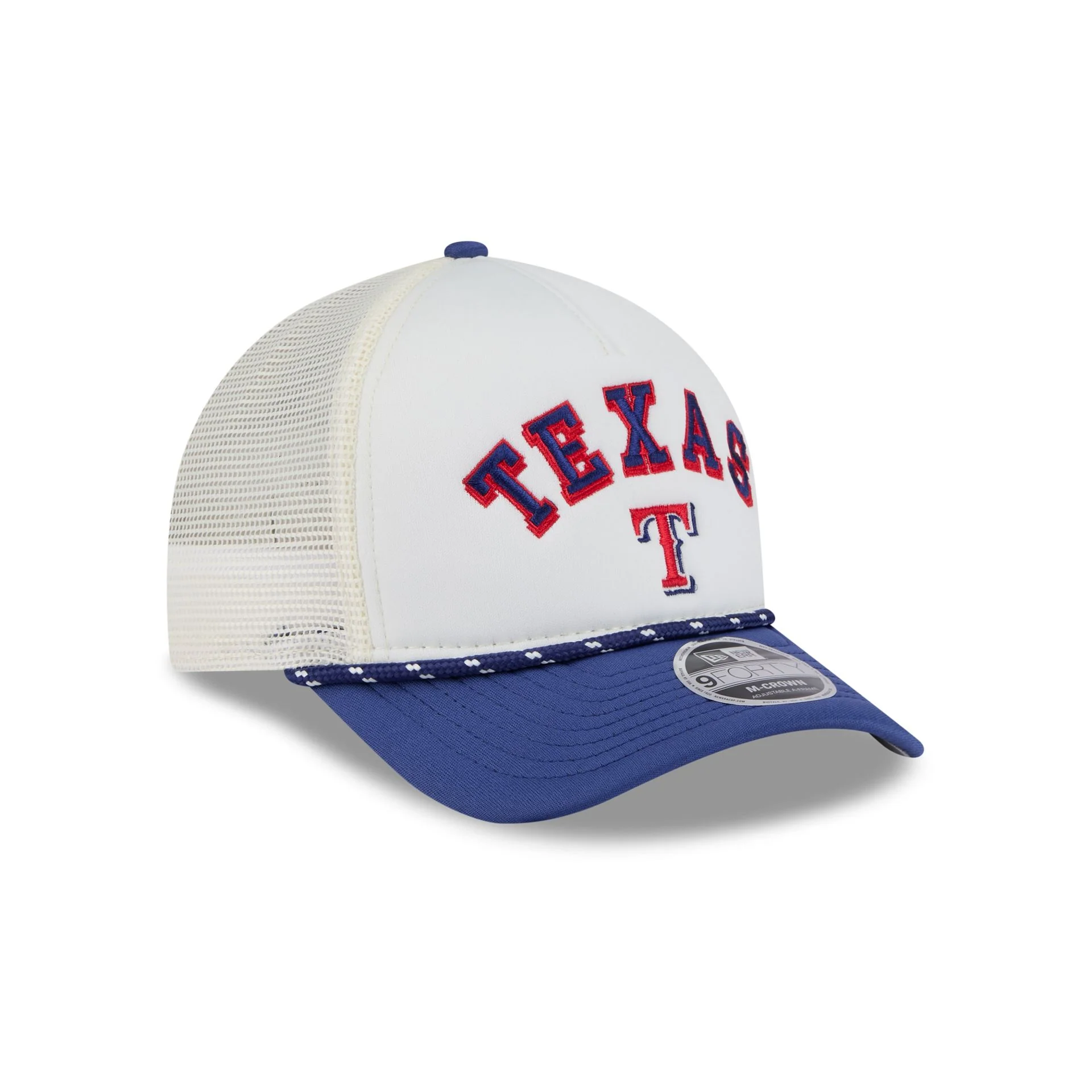 Texas Rangers Chrome Arch 9FORTY M-Crown A-Frame Trucker Hat