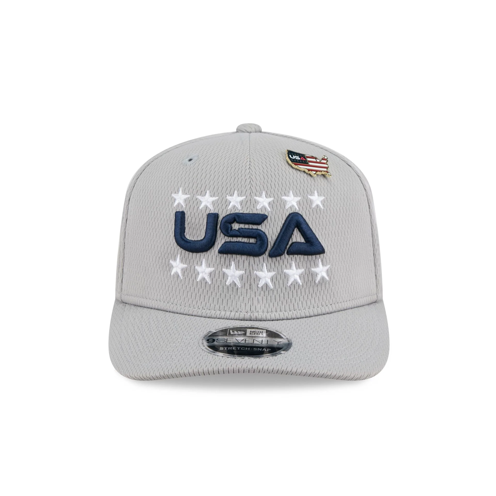2025 Ryder Cup Team USA Gray 9SEVENTY Stretch-Snap Hat