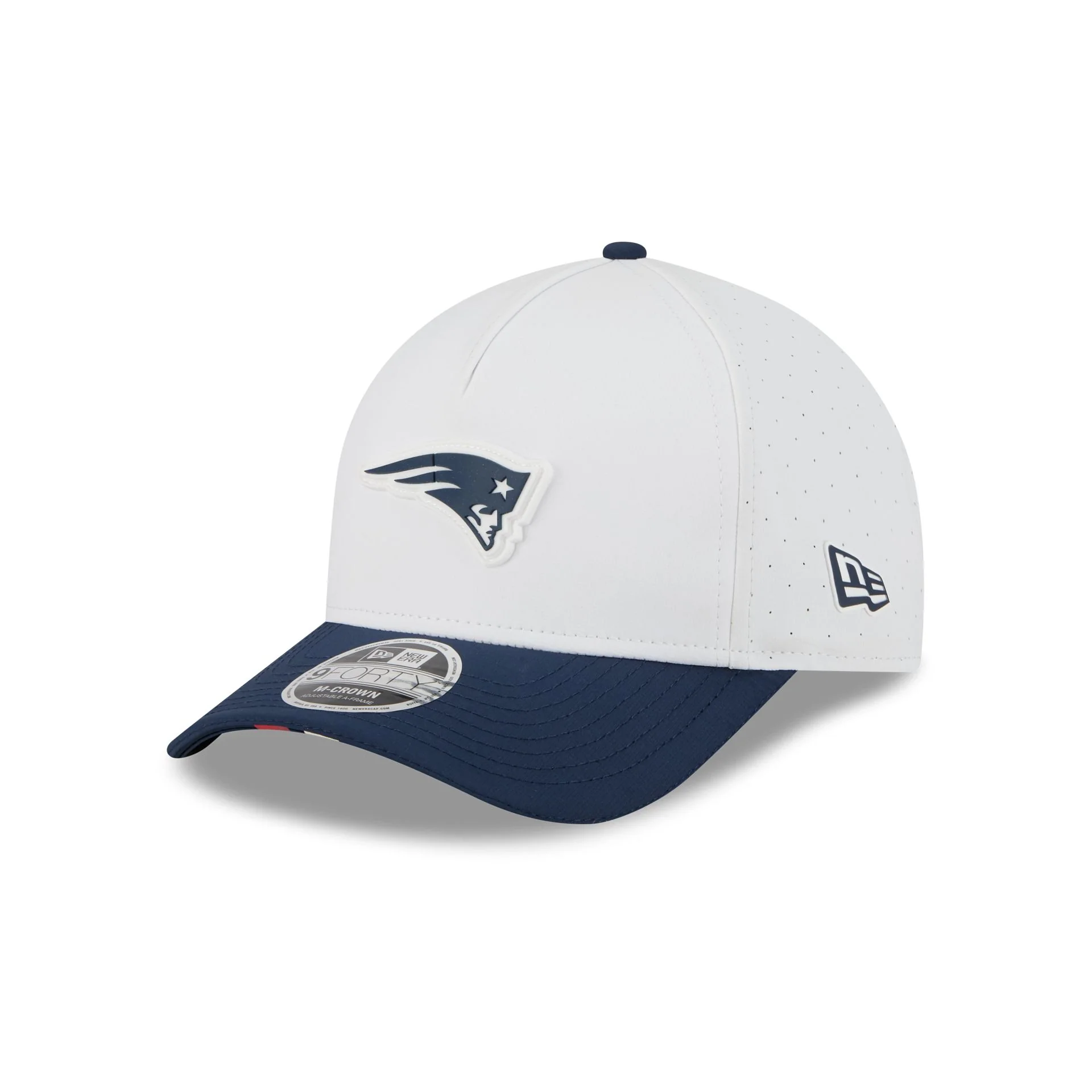 New England Patriots 2025 Training 9FORTY M-Crown A-Frame Snapback Hat