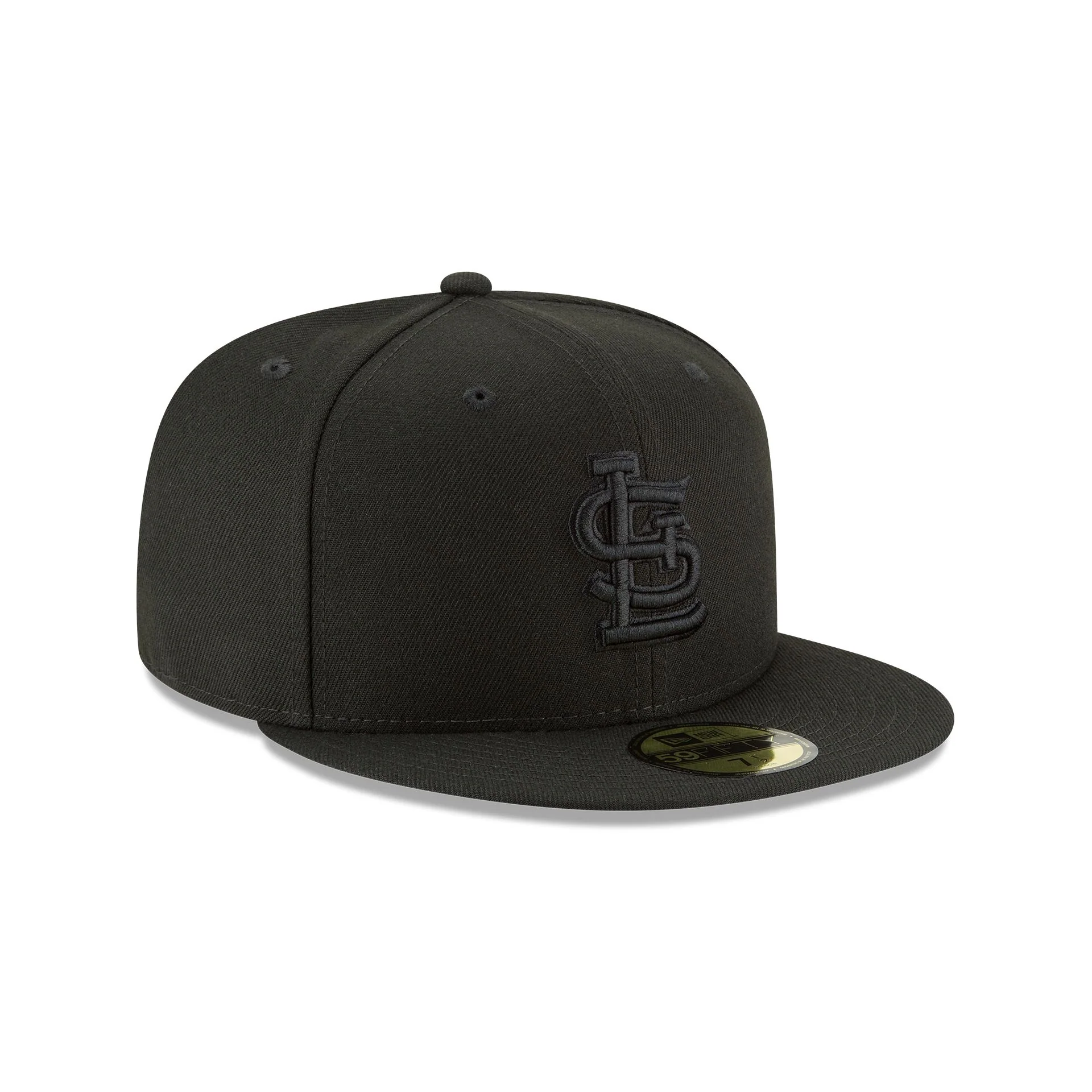St. Louis Cardinals Basic Black on Black 59FIFTY Fitted Hat