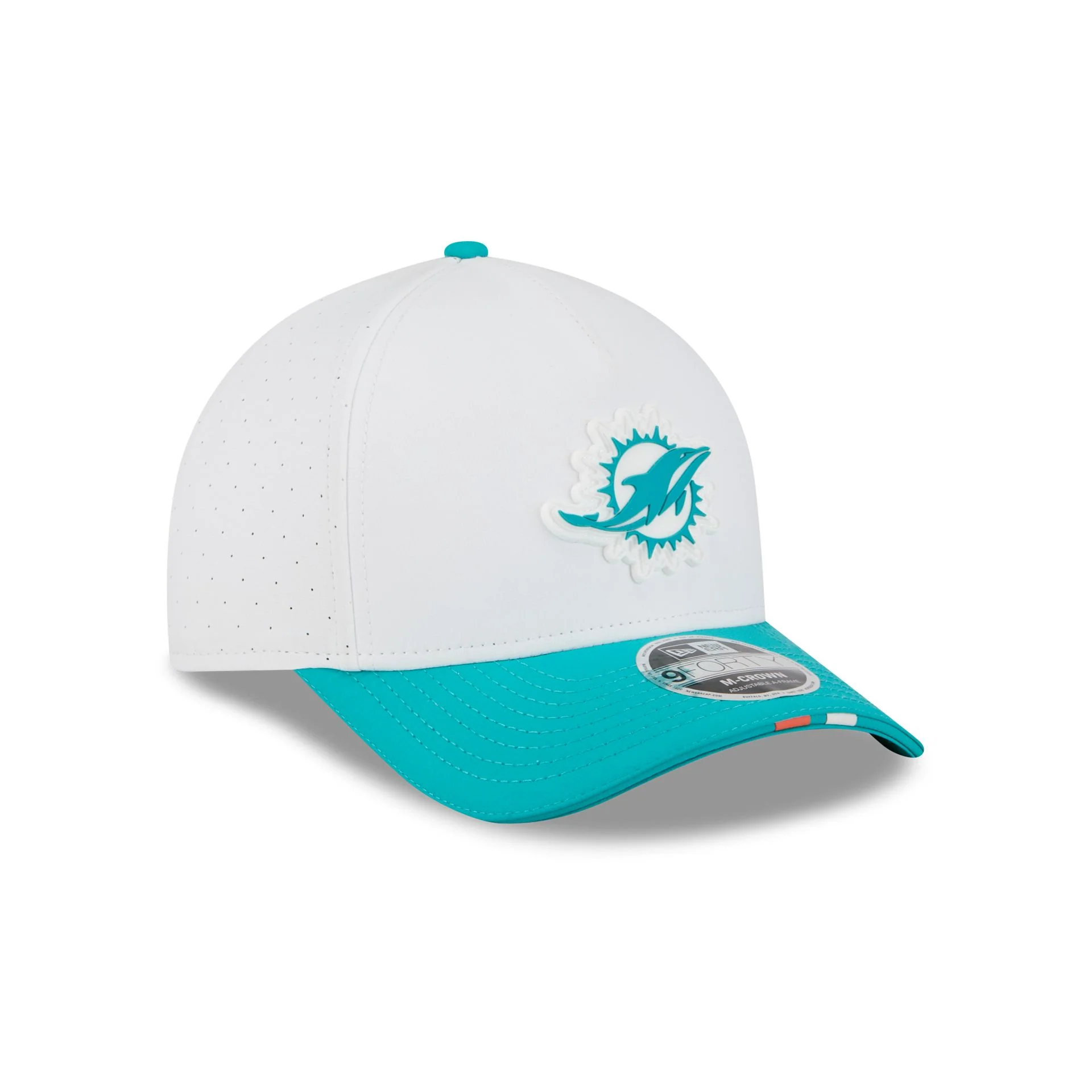 Miami Dolphins 2025 Training 9FORTY M-Crown A-Frame Snapback Hat