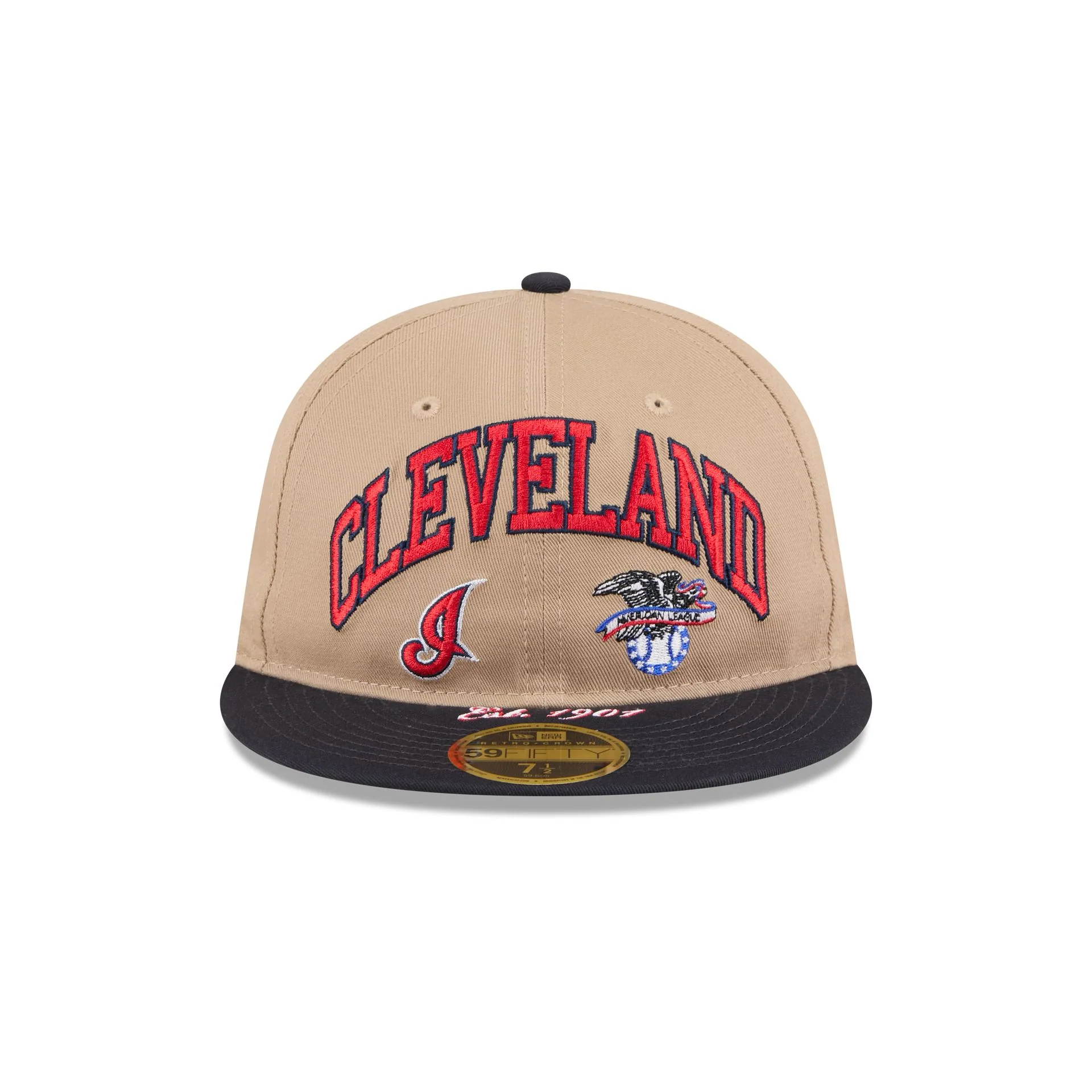 Cleveland Guardians Camel Retro Crown 59FIFTY Fitted Hat