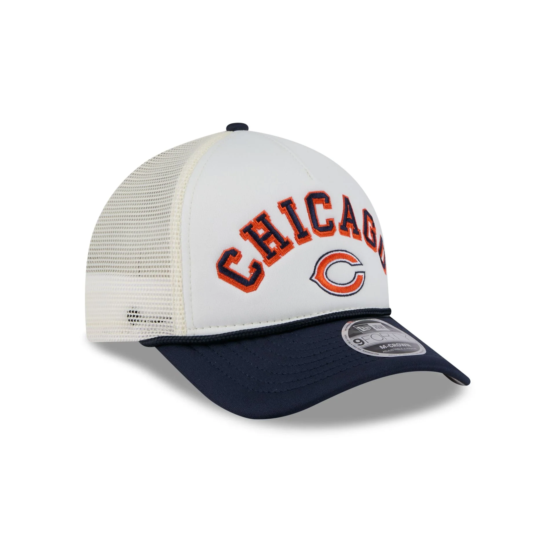 Chicago Bears Chrome Arch 9FORTY M-Crown A-Frame Trucker Hat