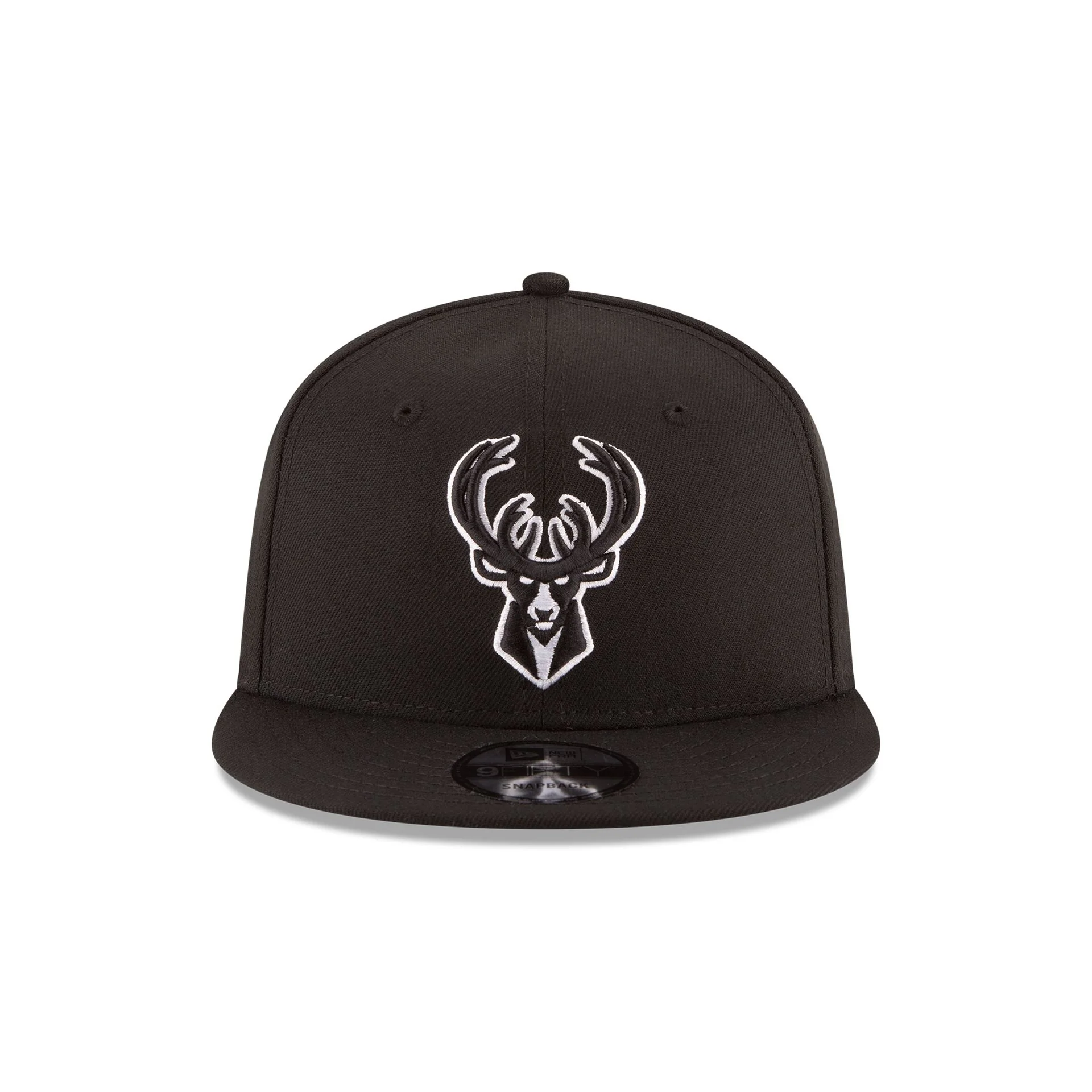 Milwaukee Bucks Basic Black & White 9FIFTY Snapback Hat