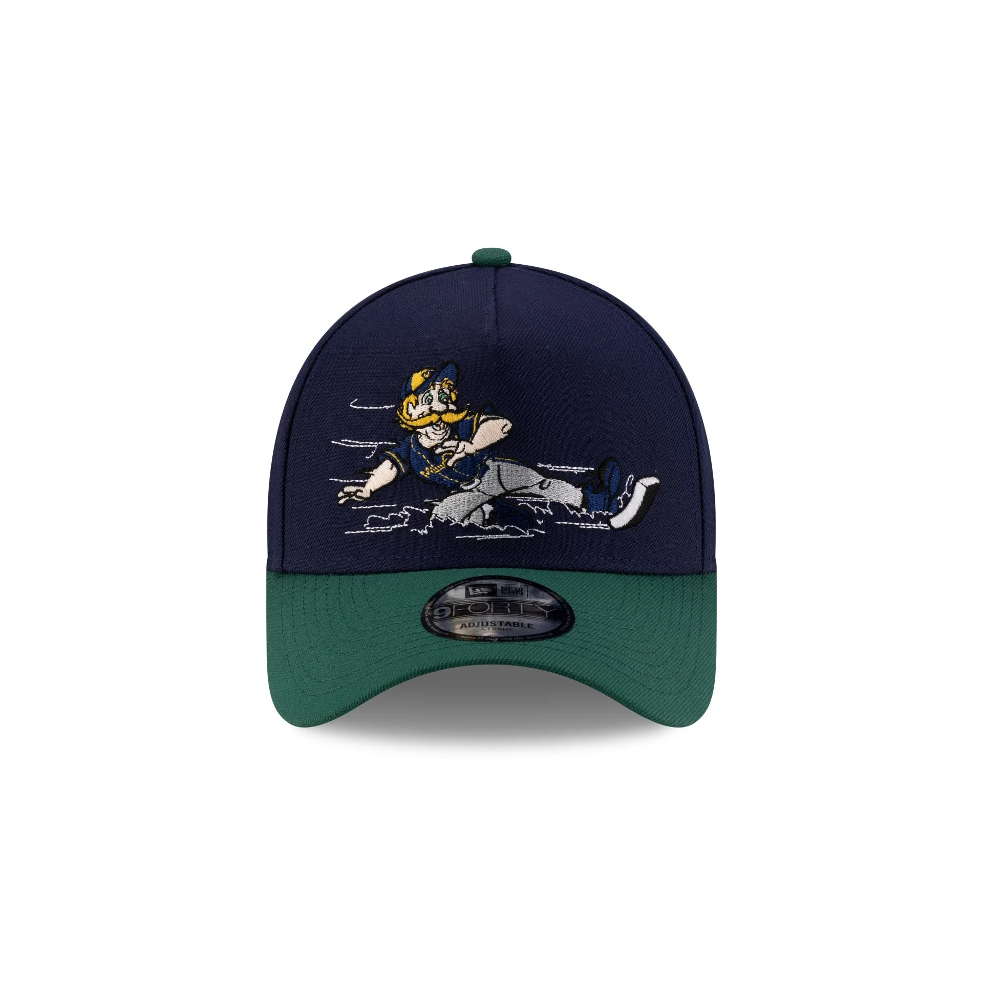 Milwaukee Brewers Mascot Navy 9FORTY A-Frame Snapback Hat