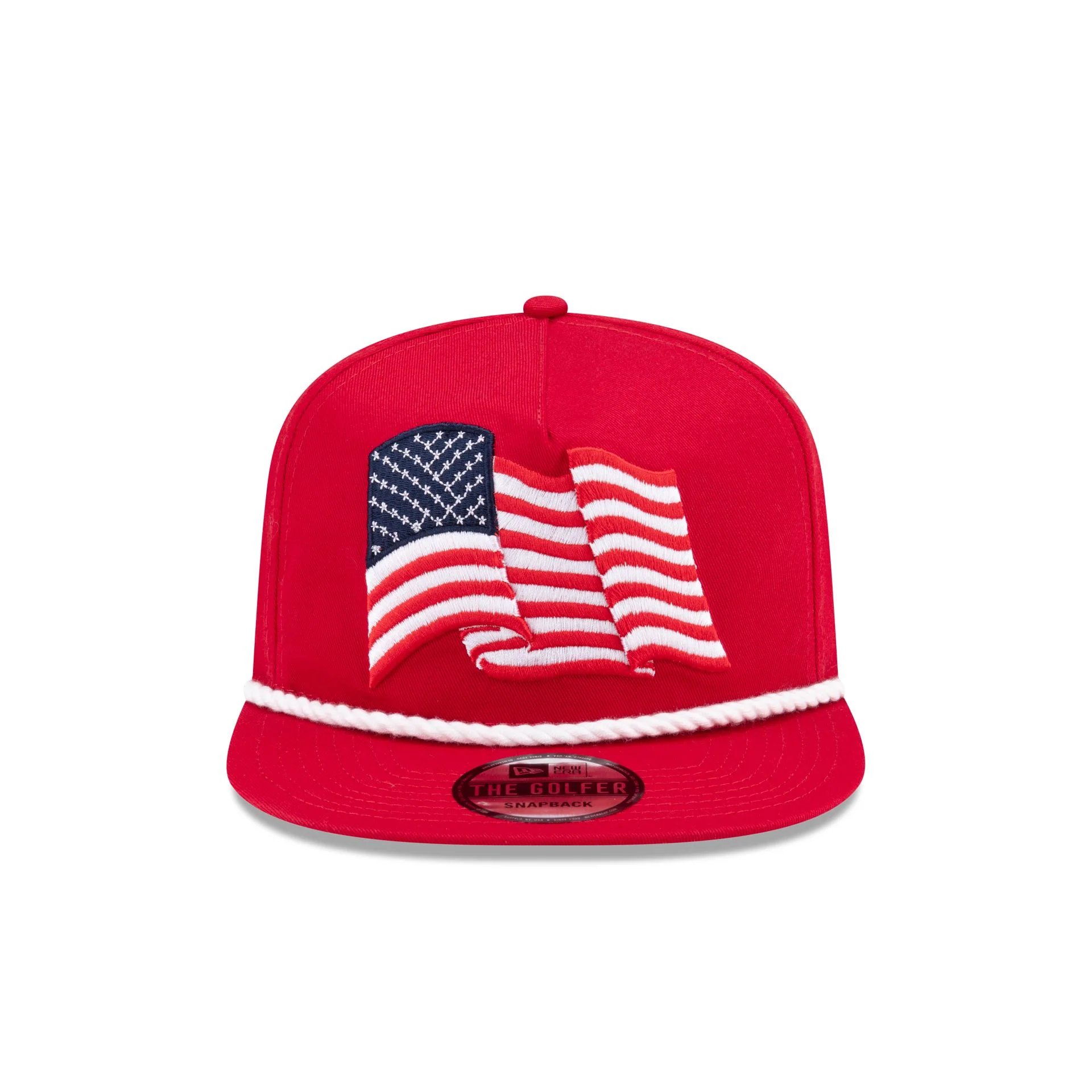 New Era Cap American Flag Red Golfer Hat