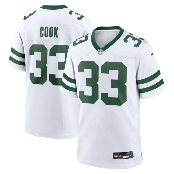 Men’s New York Jets Dalvin Cook Nike White Legacy Player Jersey