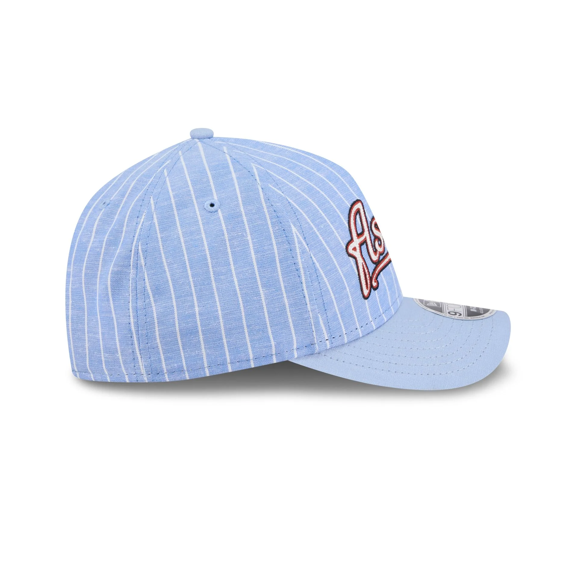 Houston Astros Pinstripe Linen 9FORTY M-Crown A-Frame Snapback Hat