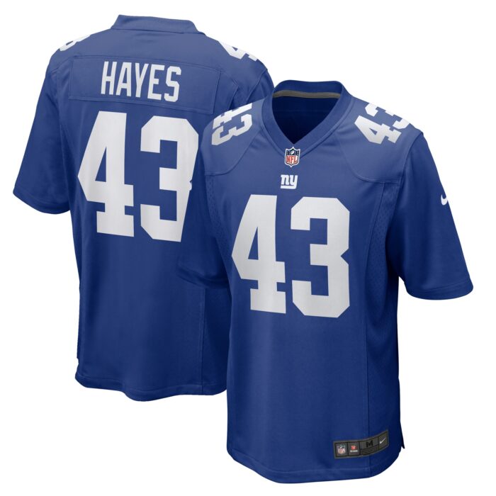 Men’s New York Giants Kaleb Hayes Nike Royal Team Game Jersey