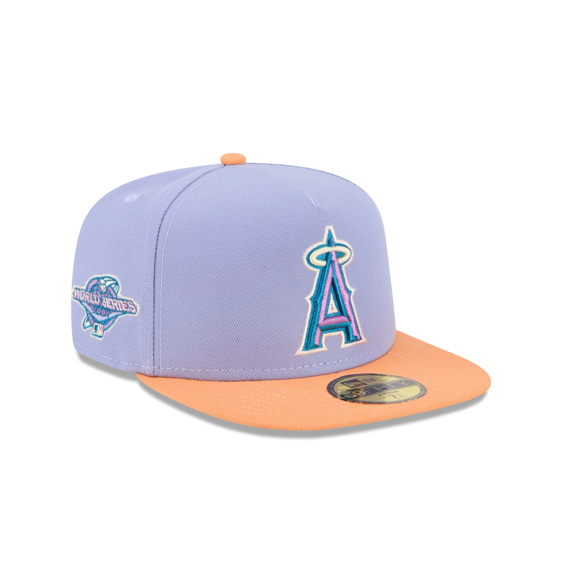 Los Angeles Angels Lavender 59FIFTY A-Frame Fitted Hat
