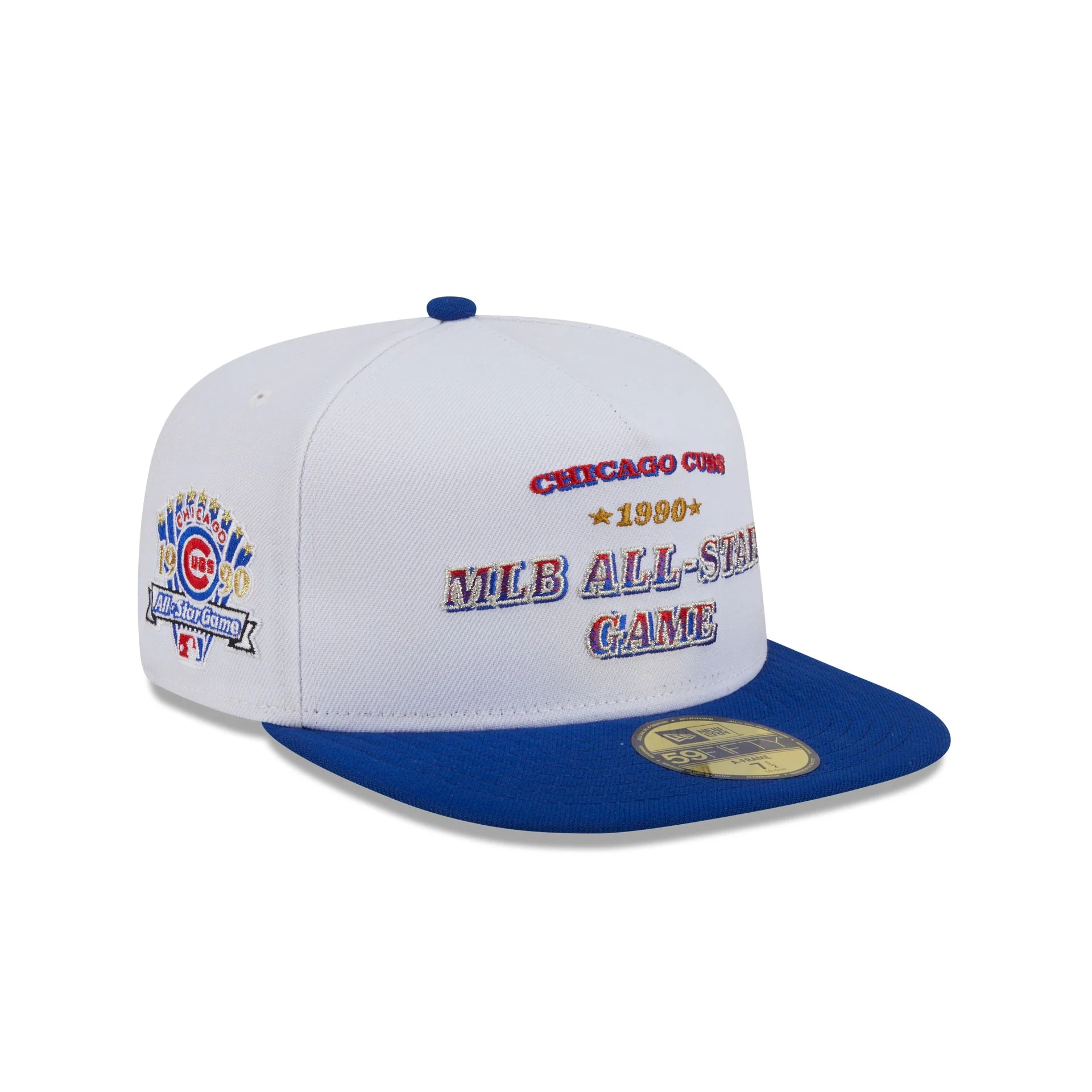 Chicago Cubs Summer Derby White 59FIFTY A-Frame Fitted Hat