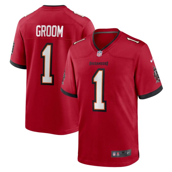 Men’s Tampa Bay Buccaneers Number 1 Groom Nike Red Game Jersey