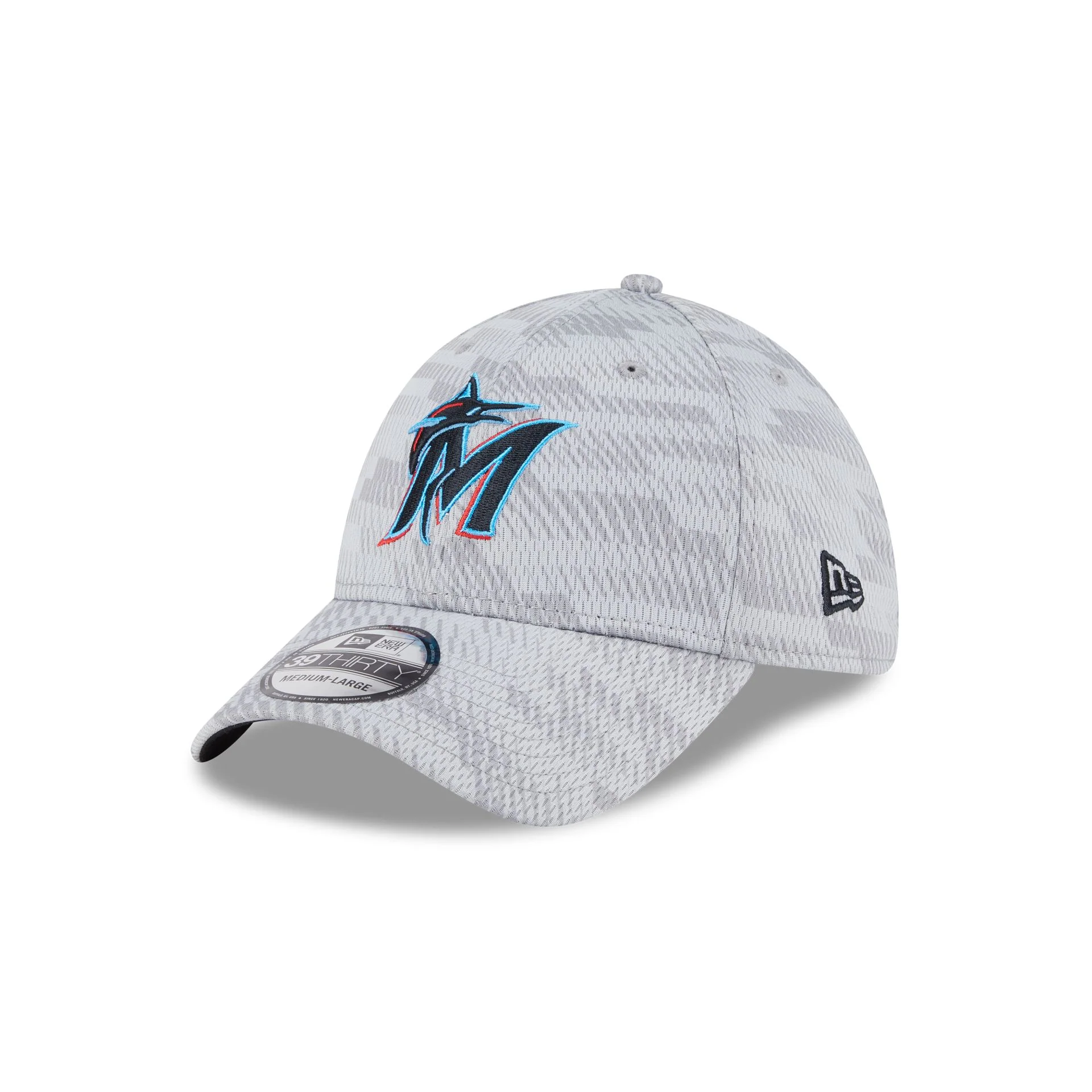 Miami Marlins 2025 Clubhouse Gray 39THIRTY Stretch Fit