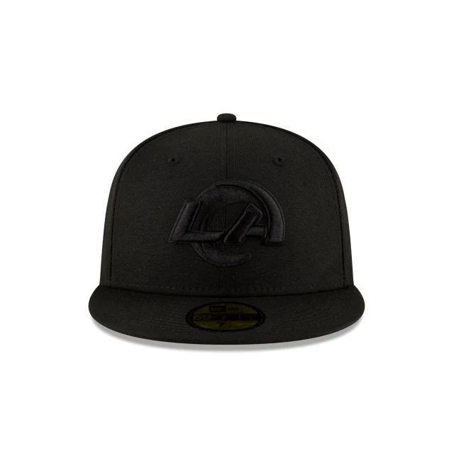 Los Angeles Rams Black On Black 59FIFTY Fitted Hat