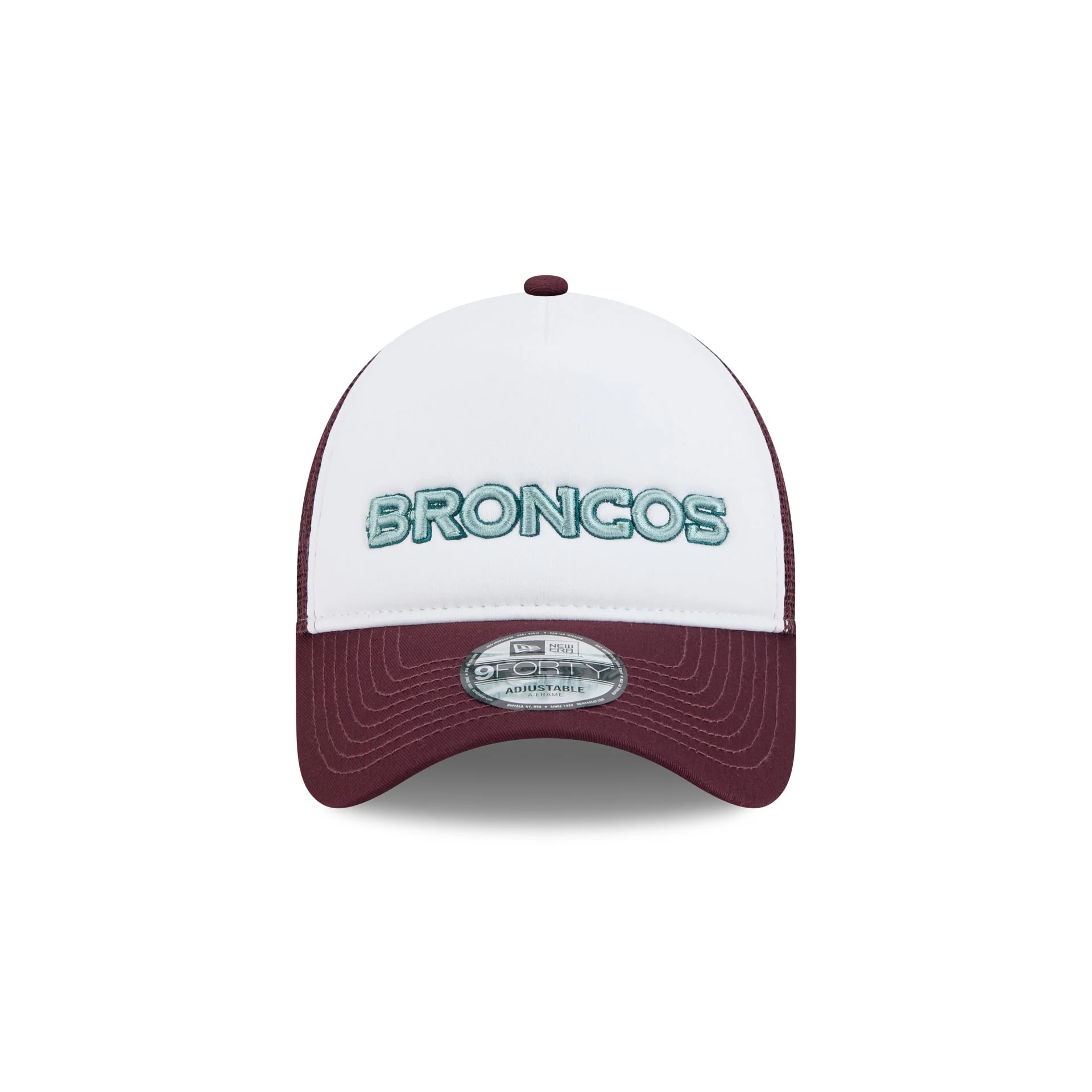 Denver Broncos Optic White 9FORTY A-Frame Snapback Hat