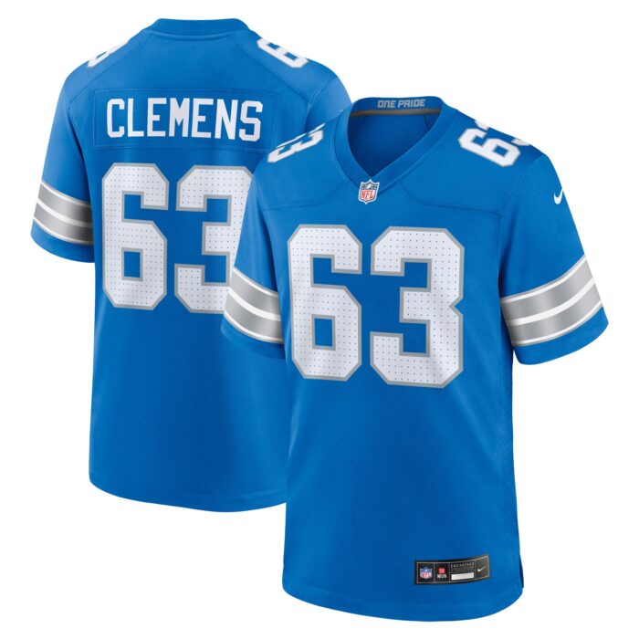 Men’s Detroit Lions Duke Clemens Nike Blue Game Jersey