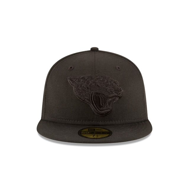 Jacksonville Jaguars Black On Black 59FIFTY Fitted Hat