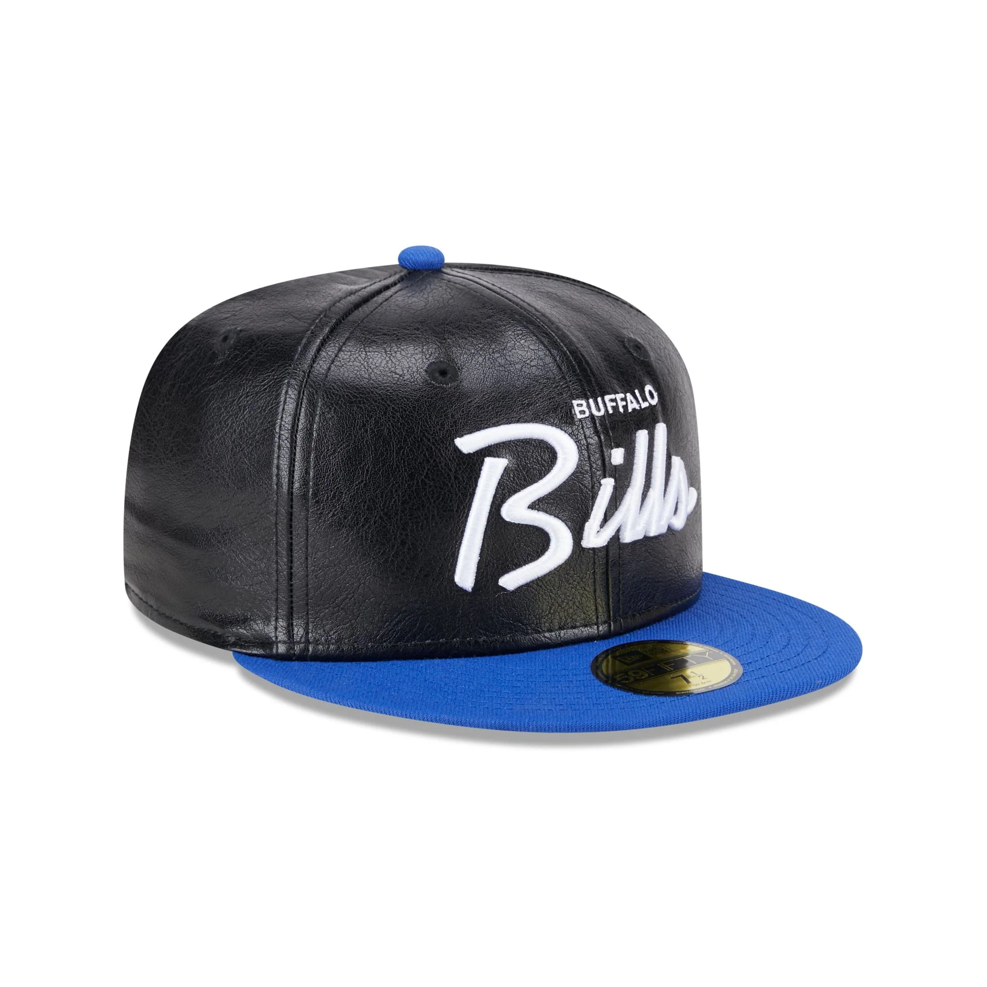 Buffalo Bills Faux Leather Crown 59FIFTY Fitted Hat