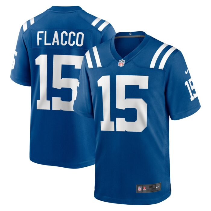 Men’s Indianapolis Colts Joe Flacco Nike Royal Game Jersey