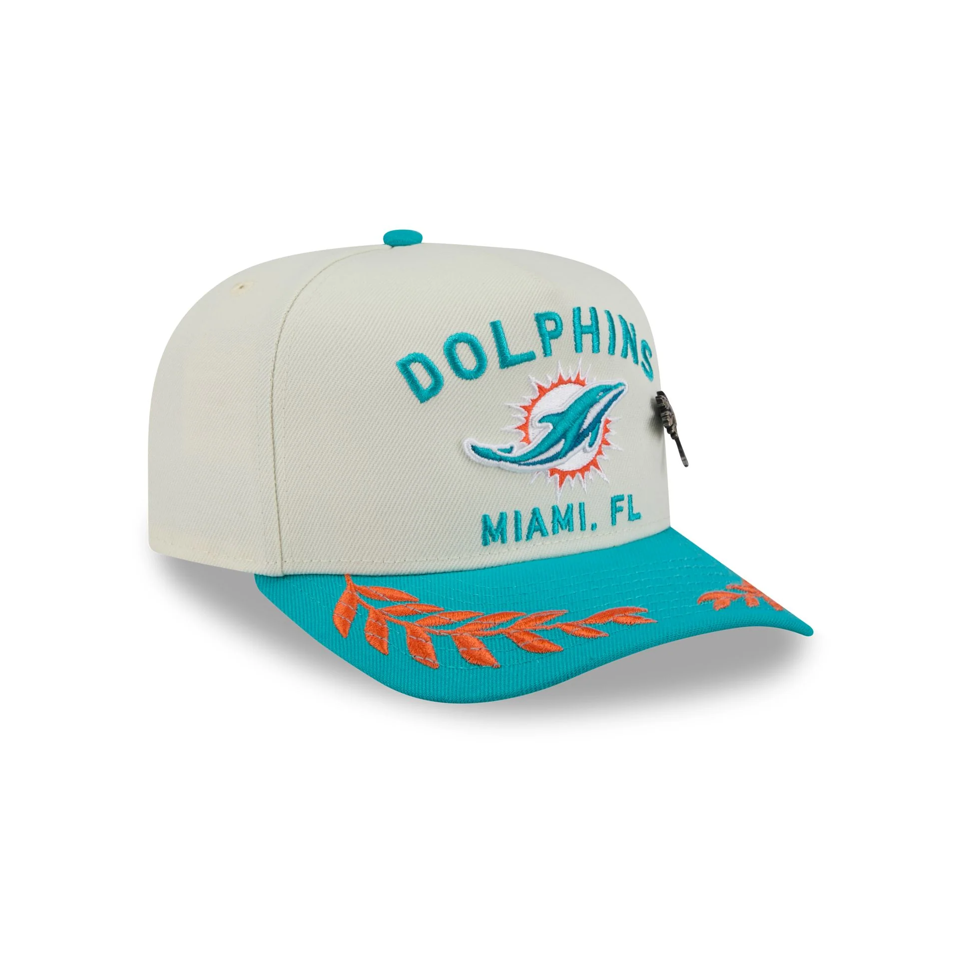 Miami Dolphins 2025 Draft Chrome White 59FIFTY A-Frame Fitted Hat
