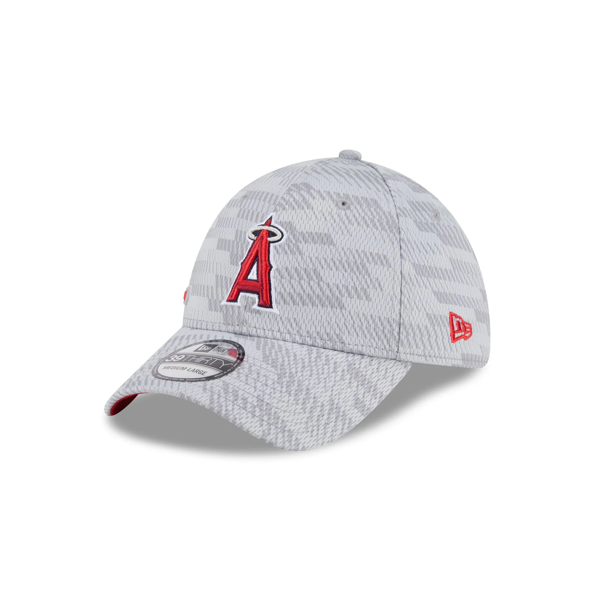 Los Angeles Angels 2025 Clubhouse Gray 39THIRTY Stretch Fit