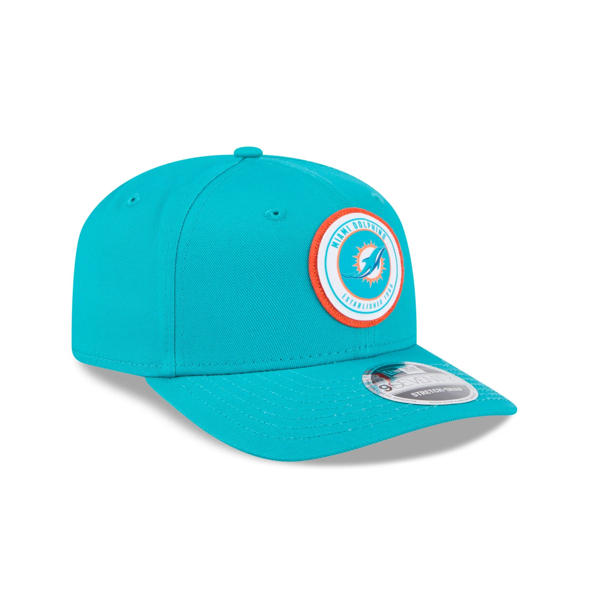 Miami Dolphins Circle Patch 9SEVENTY Stretch-Snap Hat