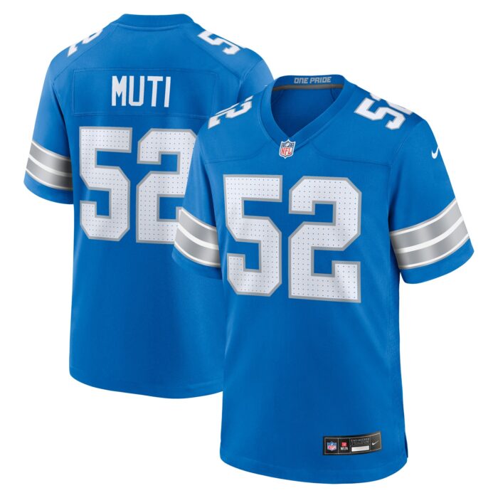Men’s Detroit Lions Netane Muti Nike Blue Game Jersey