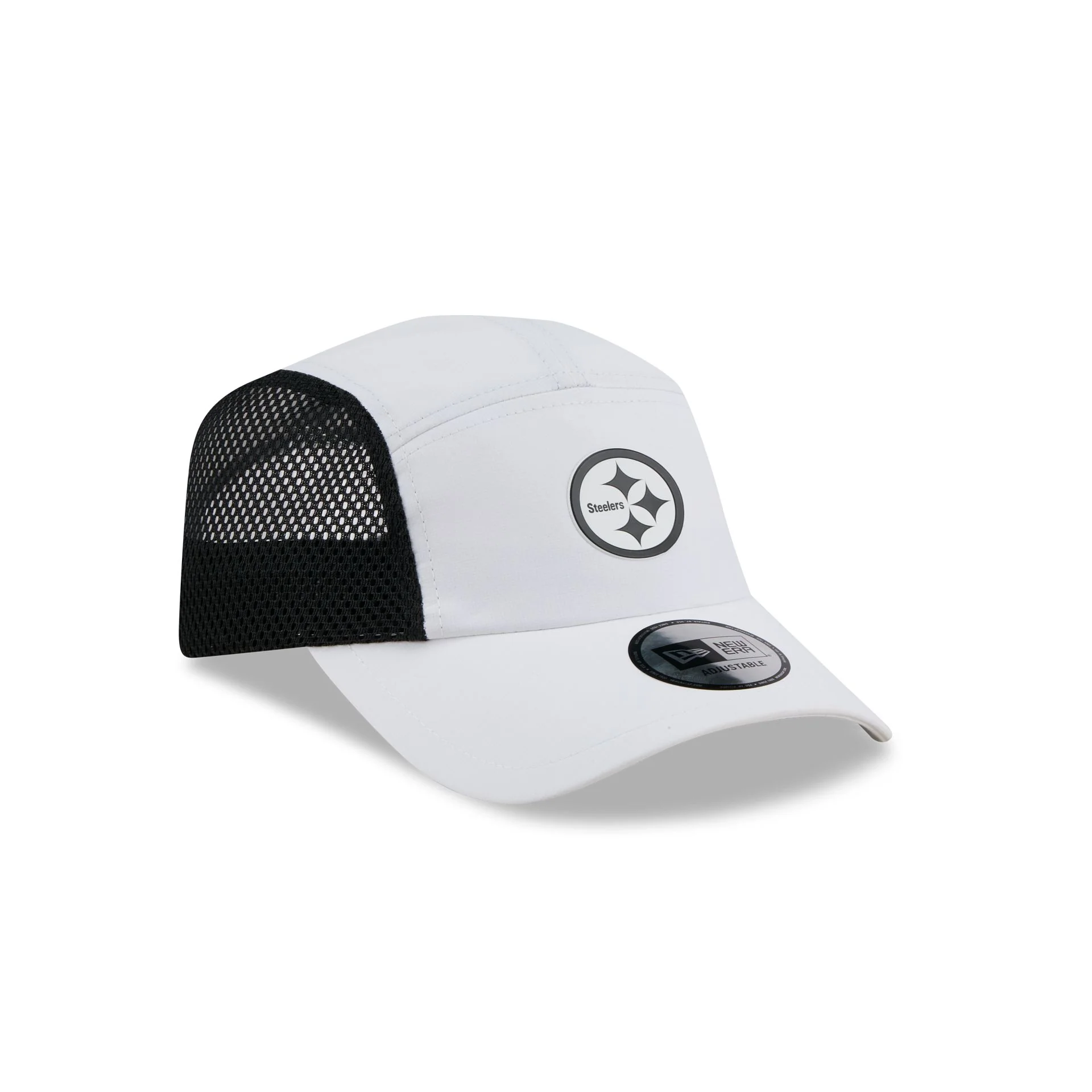 Pittsburgh Steelers White Poly Runner Adjustable Hat