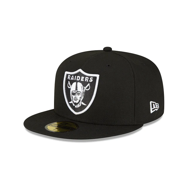 Las Vegas Raiders Sidepatch Black 59FIFTY Fitted Hat