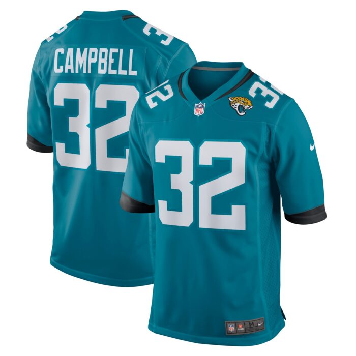 Men’s Jacksonville Jaguars Tyson Campbell Nike Teal Game Jersey