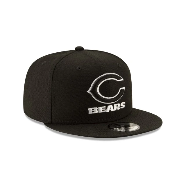 Chicago Bears Black & White 9FIFTY Snapback Hat