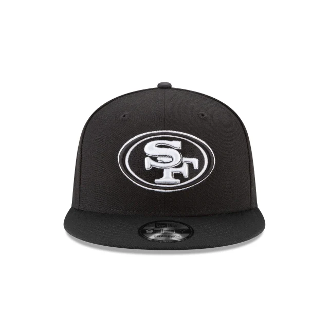 San Francisco 49ers Black and White 9FIFTY Snapback Hat