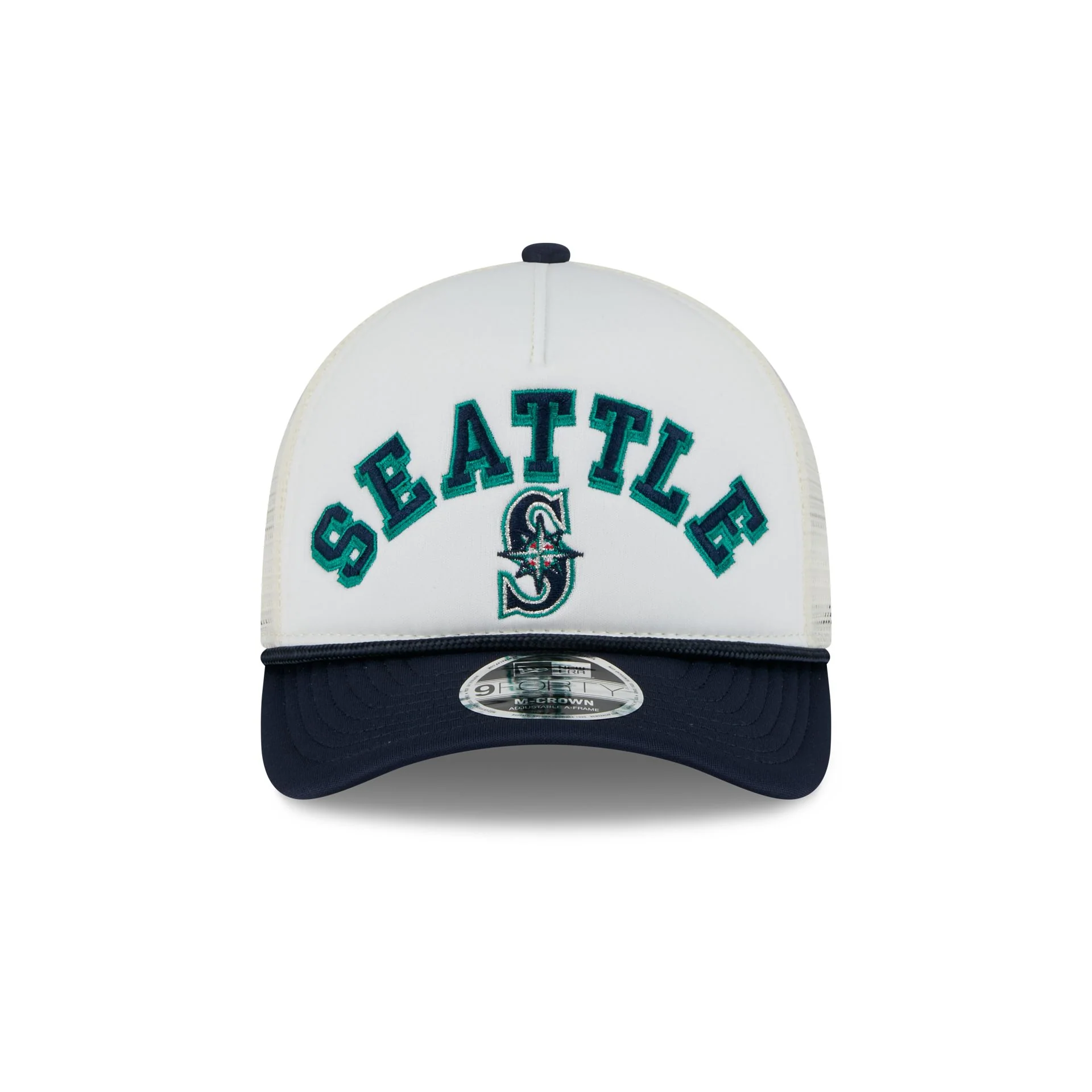 Seattle Mariners Chrome Arch 9FORTY M-Crown A-Frame Trucker Hat