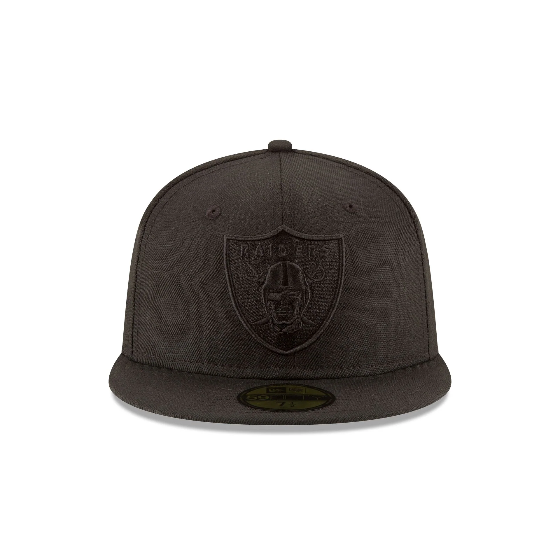 Las Vegas Raiders Black on Black 59FIFTY Fitted Hat