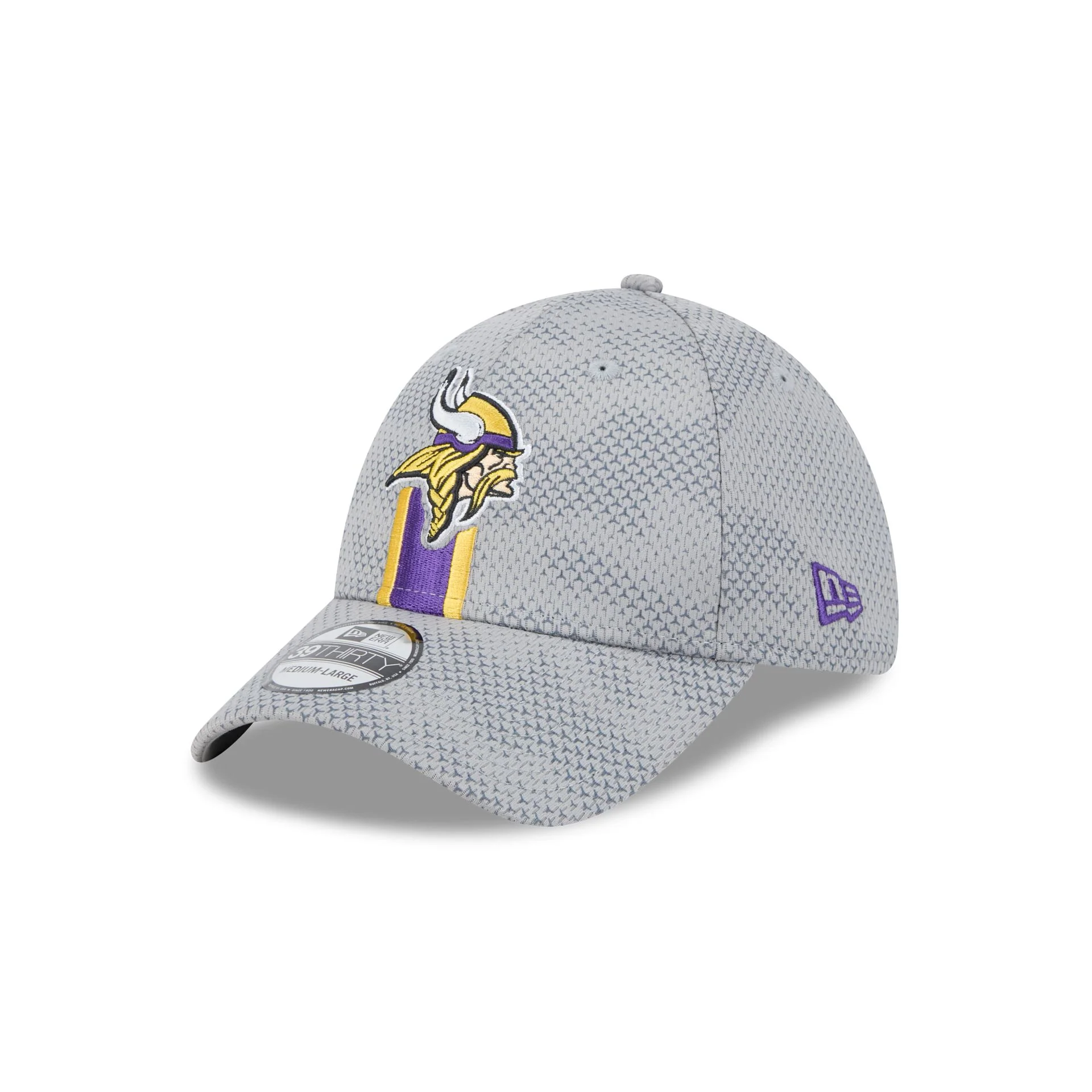 Minnesota Vikings 2024 Sideline Gray 39THIRTY Stretch Fit Hat