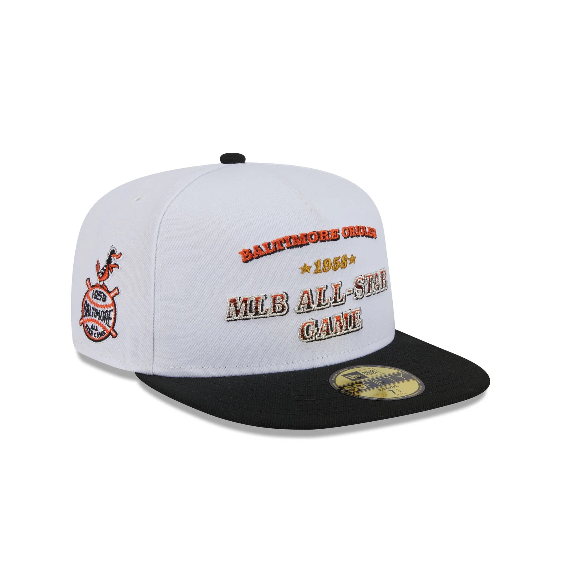 Baltimore Orioles Summer Derby White 59FIFTY A-Frame Fitted Hat