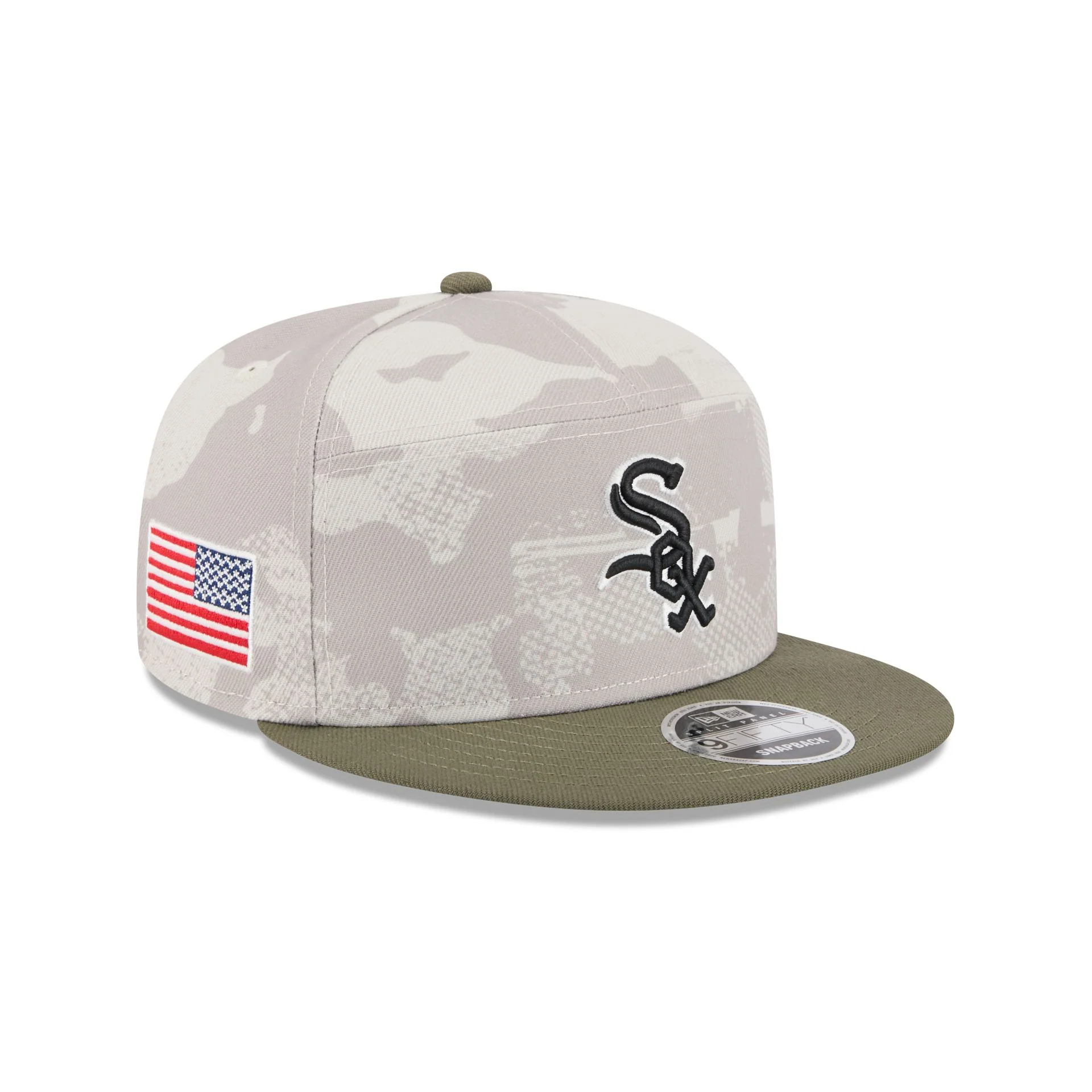 Chicago White Sox Armed Forces Day 2025 Split Panel 9FIFTY Snapback Hat