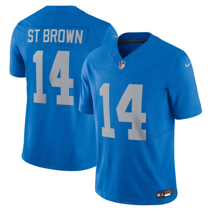 Men’s Detroit Lions Amon-Ra St. Brown Nike Blue Vapor F.U.S.E. Alternate Limited Jersey